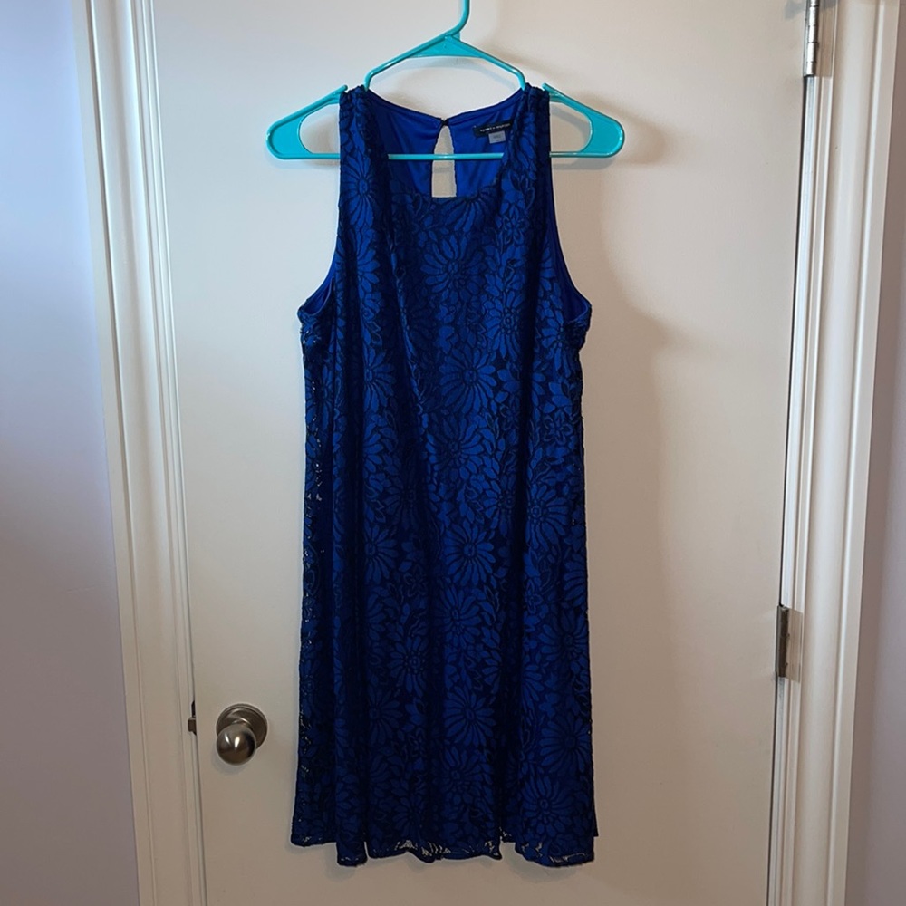 Tommy Hilfiger Blue Lace Dress - Size 14